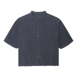 MANDARIN S/S SHIRT IN SLATE