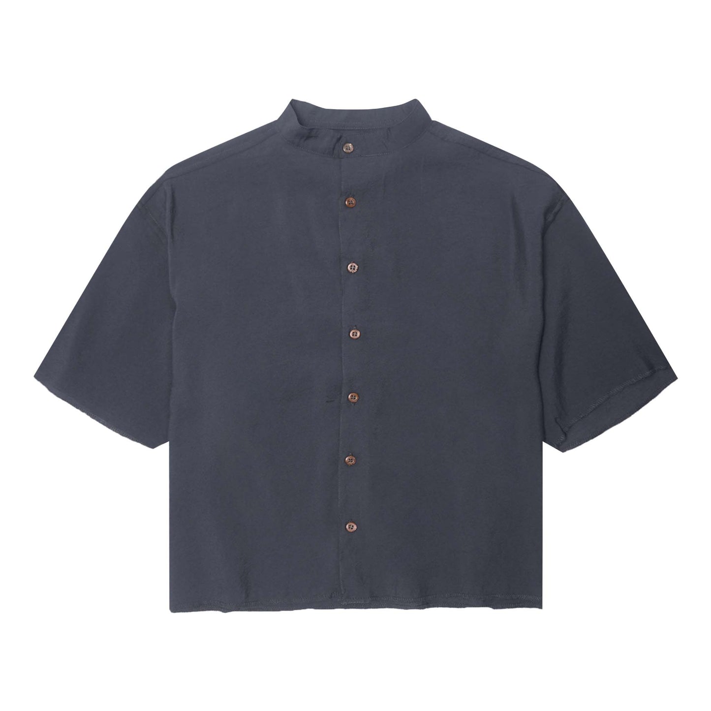 MANDARIN S/S SHIRT IN SLATE