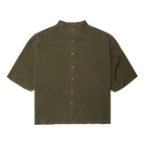 MANDARIN S/S SHIRT IN OLIVE DRAB