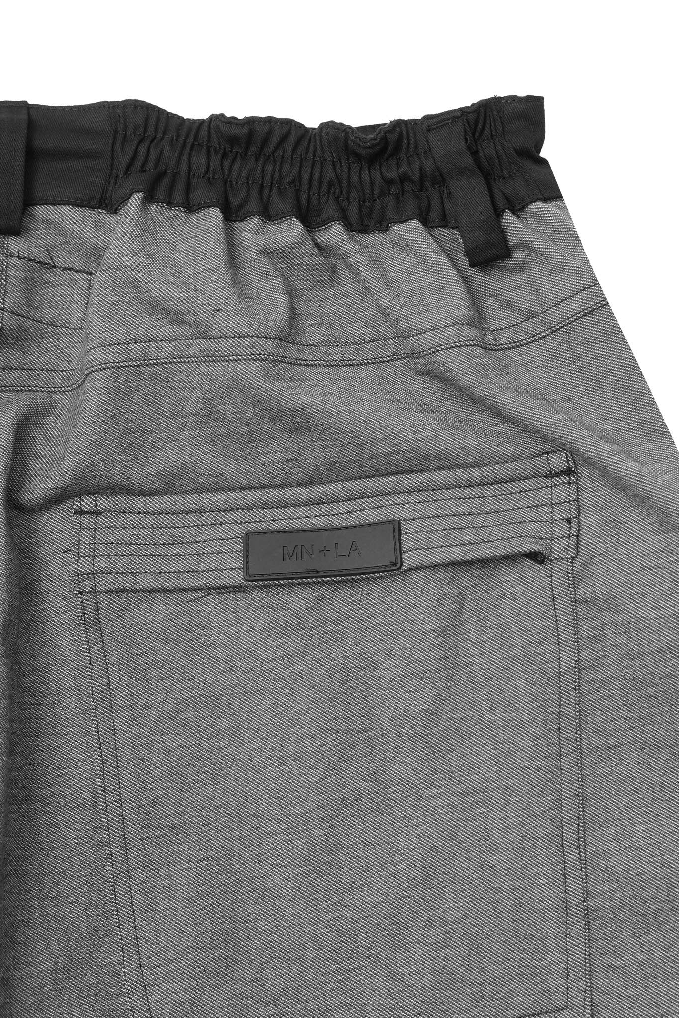 DOUBLE KNEE PHAT SHORTS IN STEEL BLUE