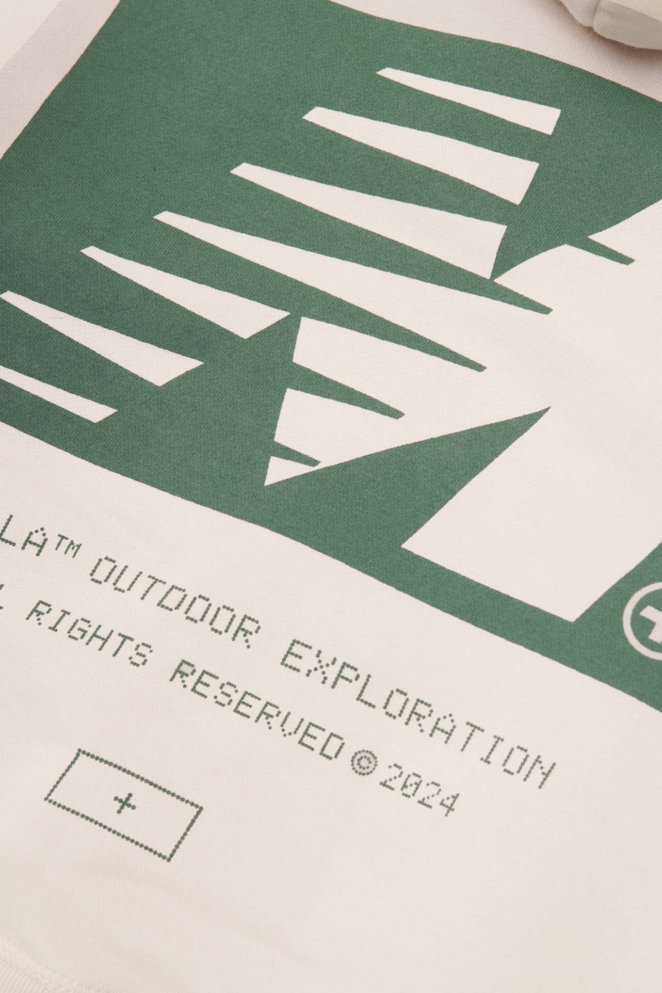 "OUTDOOR EXPLORATION" HOODIE IN OAT