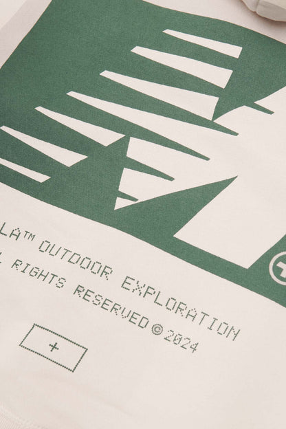 "OUTDOOR EXPLORATION" HOODIE IN OAT