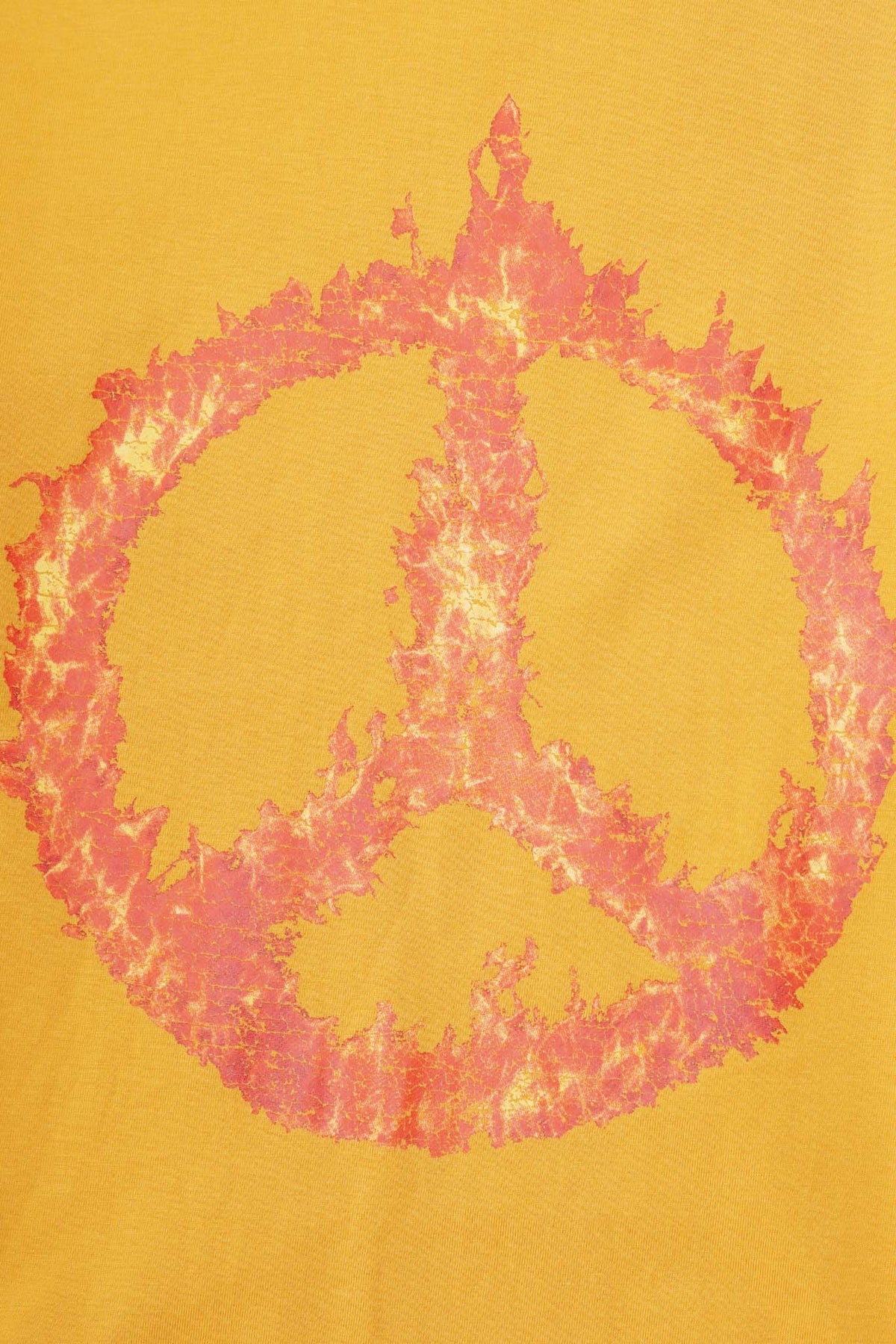 "BURN IN PEACE" TEE IN MUSTARD
