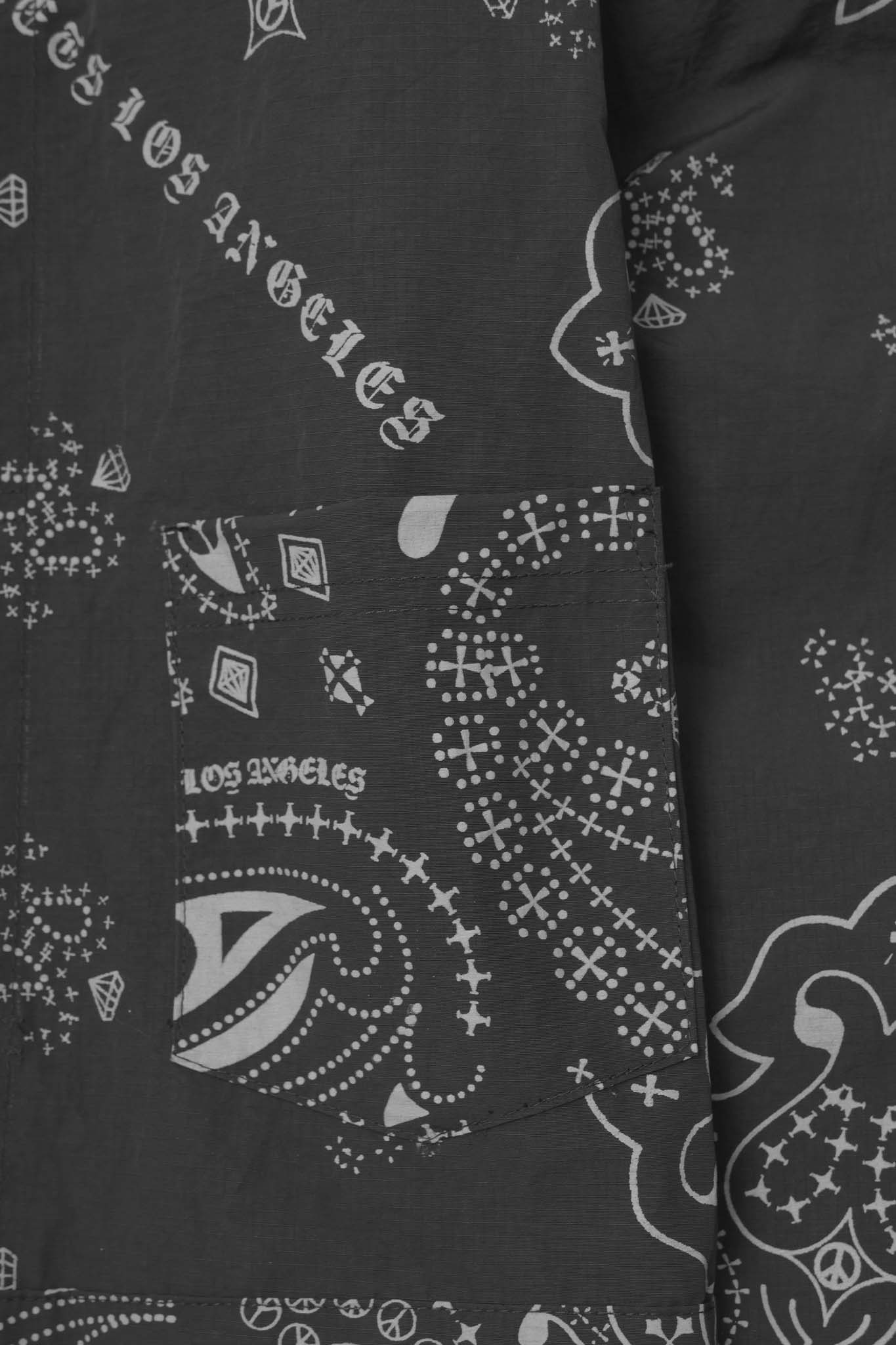 "PEACE PAISLEY" TRUCKER JACKET IN ANTHRACITE