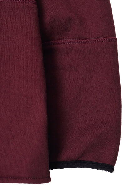 NEEDLEWORK CARDIGAN IN WINE