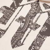 M'$ PAISLEY PATCHWORK MILITIA HOODIE IN OAT