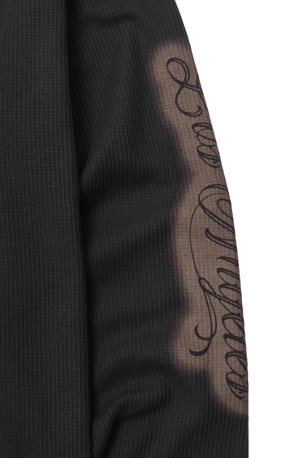 "CITY OF ANGELS" WAFFLE LONGSLEEVE TEE IN NIGHT OLIVE
