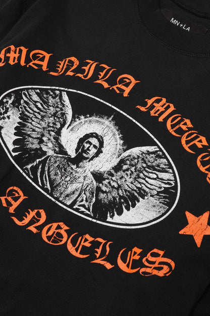 "ARCHANGEL" LONGSLEEVE TEE IN CAVIAR