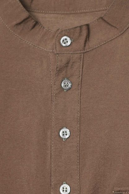 MANDARIN SHIRT IN OLIVE DRAB