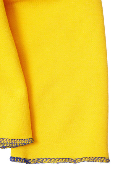 "M'$ UNIVERSITY V2" CUTOFF HOODIE IN CANARY YELLOW