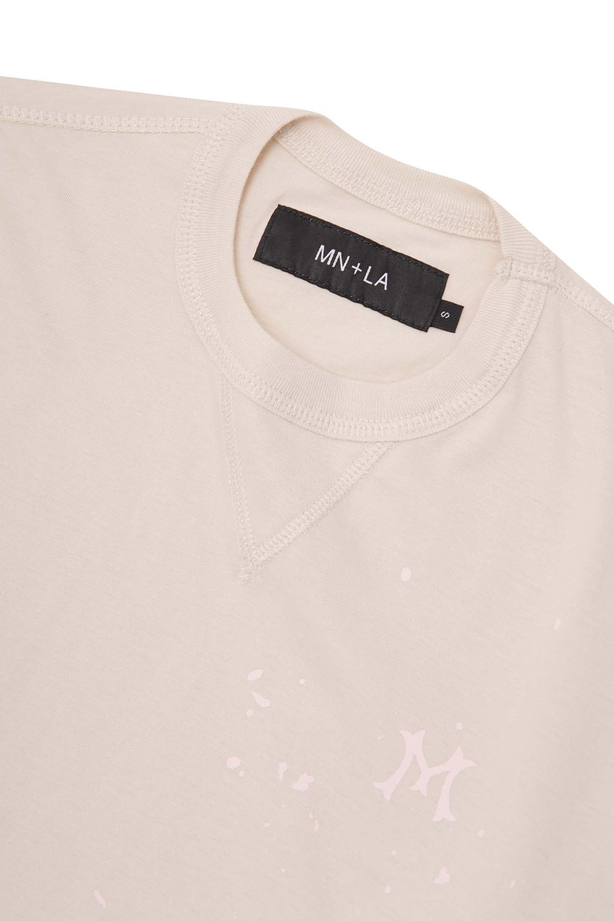 "HITTER" V3 MILITIA MOCK NECK LITE TEE IN PALE ROSE