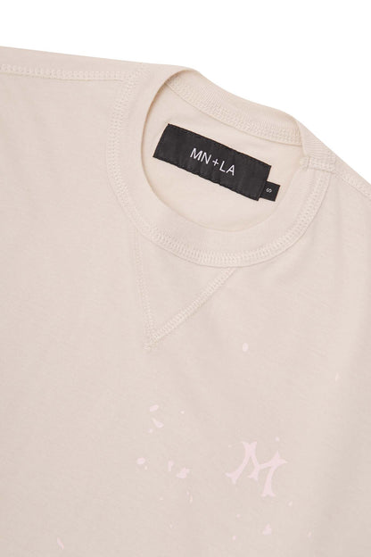 "HITTER" V3 MILITIA MOCK NECK LITE TEE IN PALE ROSE