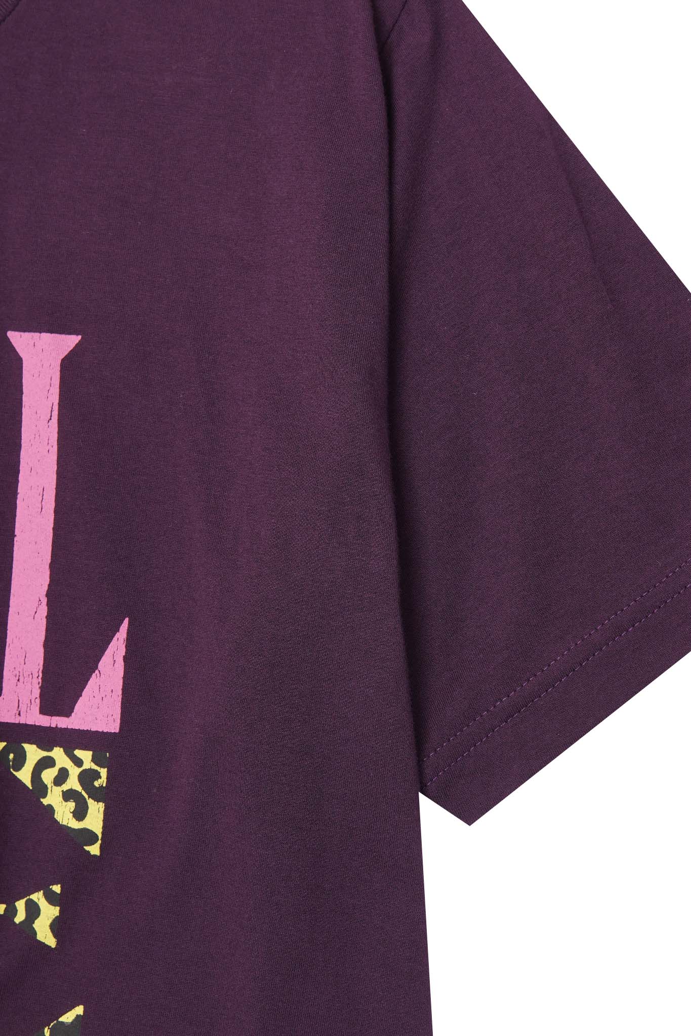 "CALL ME" TEE IN SHADOW PURPLE