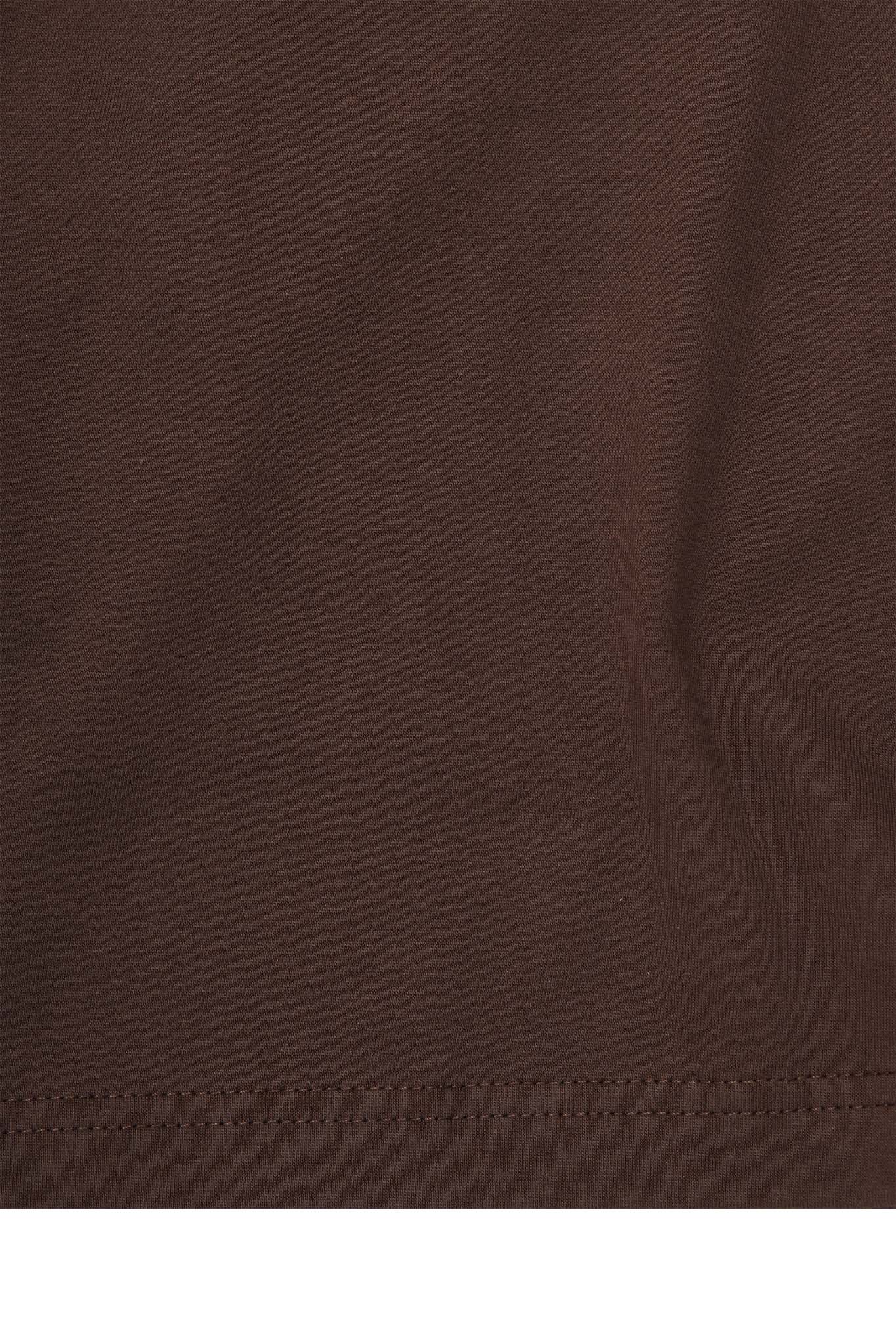 MOCK NECK TEE IN WOOD