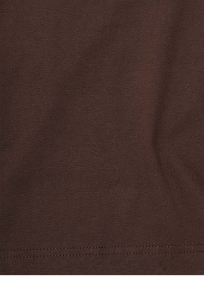 MOCK NECK TEE IN WOOD