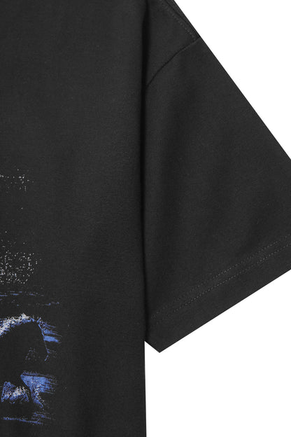 "HORSE POWER" TEE IN MIDNIGHT