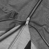 ZIP TRUCKER JACKET V2 IN STEEL BLUE