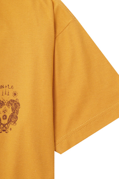 "FCF" TEE IN MUSTARD