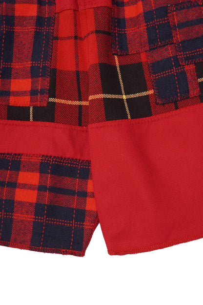 "CARMINE PLAID" LOUNGE SHORTS