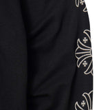 "MONARCH CROSS" HOODIE IN CAVIAR