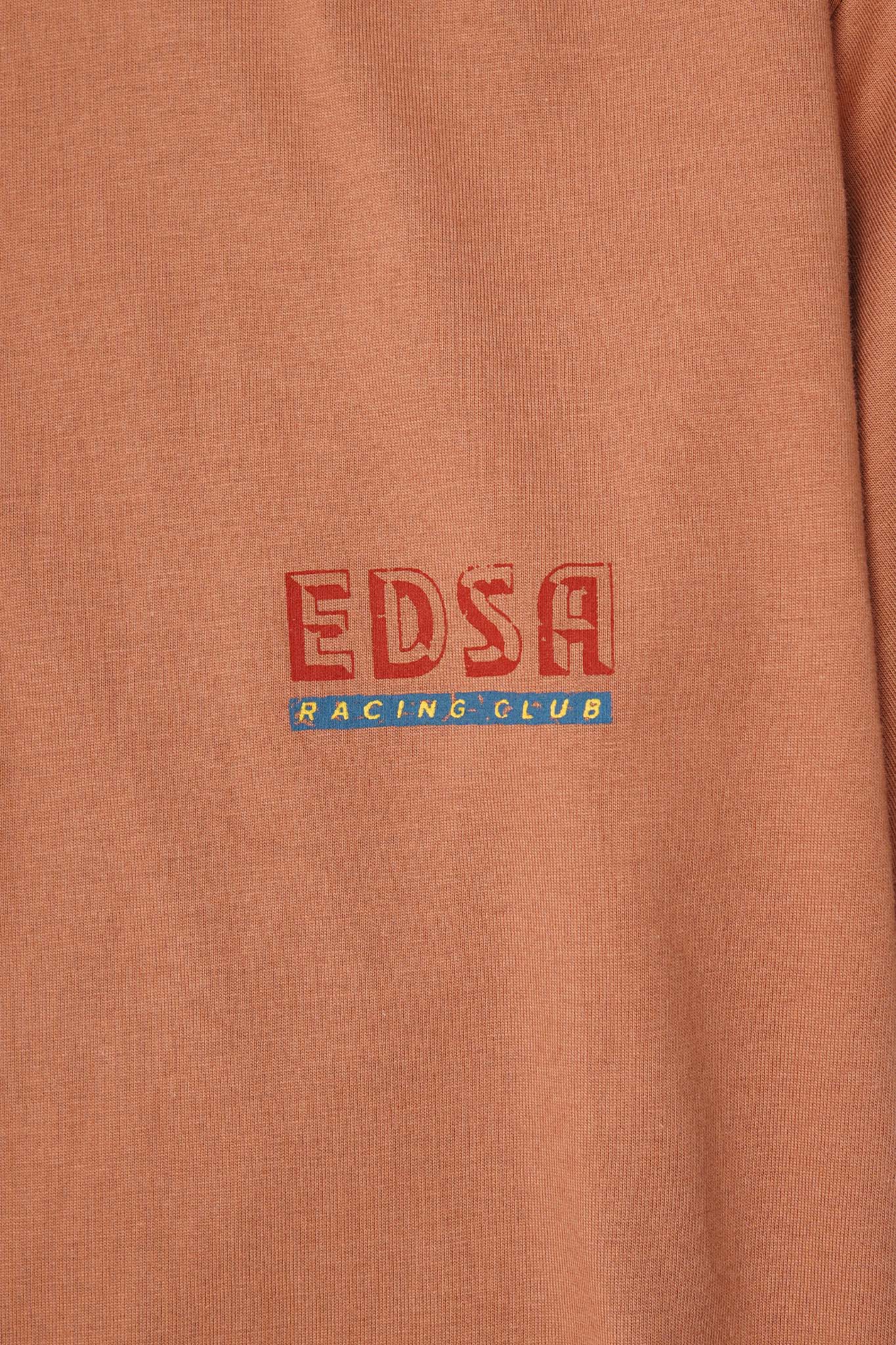 "EDSA RACING CLUB" TEE IN APRICOT