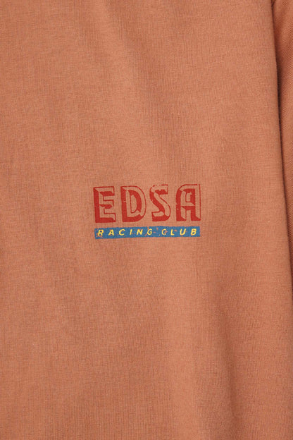 "EDSA RACING CLUB" TEE IN APRICOT