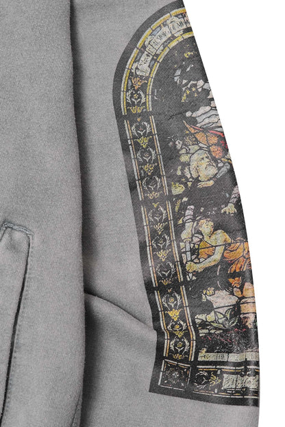 "LAST SUPPER" HOODIE IN CEMENT