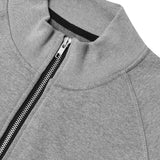 QUARTER ZIP SWEATSHIRT IN HEATHER GREY