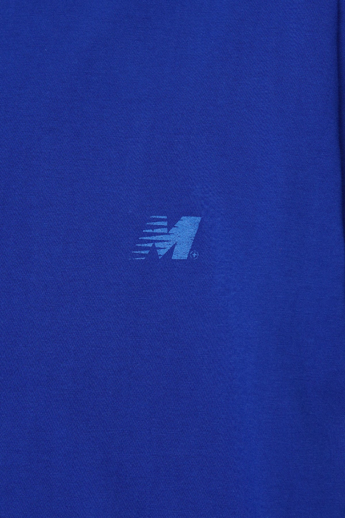 "OUTDOOR EXPLORATION" MULTI LOGO TEE IN ELECTRIC BLUE