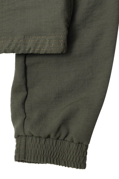 LINEN QUARTER ZIP L/S TEE V2 IN MOSS