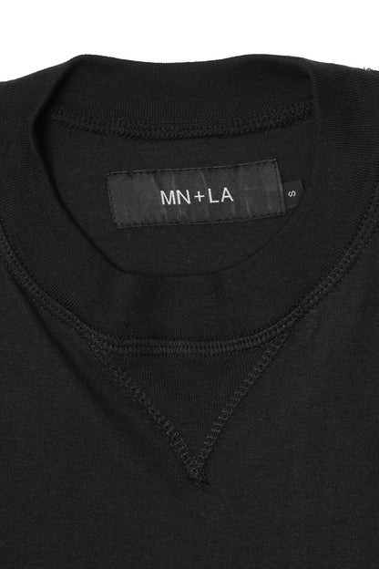M'$ PAISLEY PATCHWORK MILITIA MOCK NECK TEE IN CAVIAR