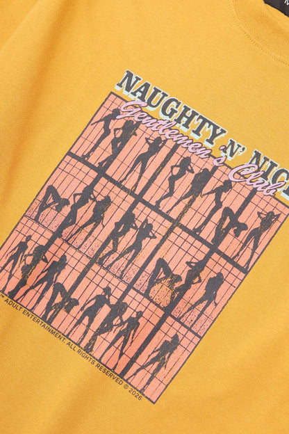 “RED LIGHT” TEE IN MUSTARD