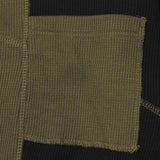 PATCHWORK MOCK NECK WAFFLE TEE IN TERRAIN
