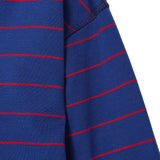 STRIPED LONGSLEEVE TEE IN NAVY/CRIMSON