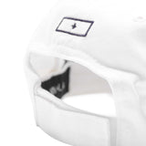 "HITTER" V3 5 PANEL HAT IN WHITE/NAVY