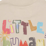 "CRAYONS" LITTLE HUMAN™ LONGSLEEVE TEE IN OAT