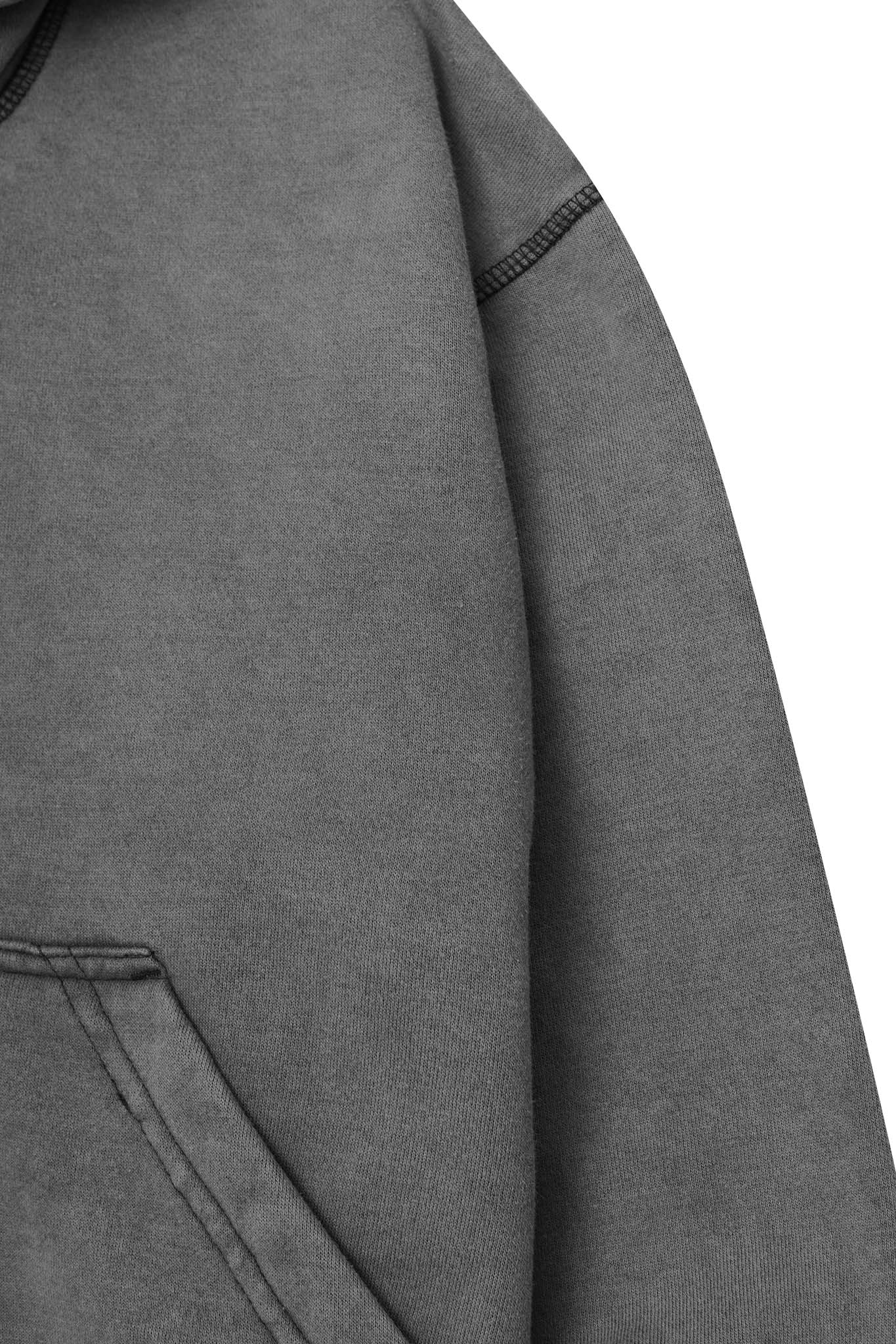 "CONCRETE" CUTOFF HOODIE