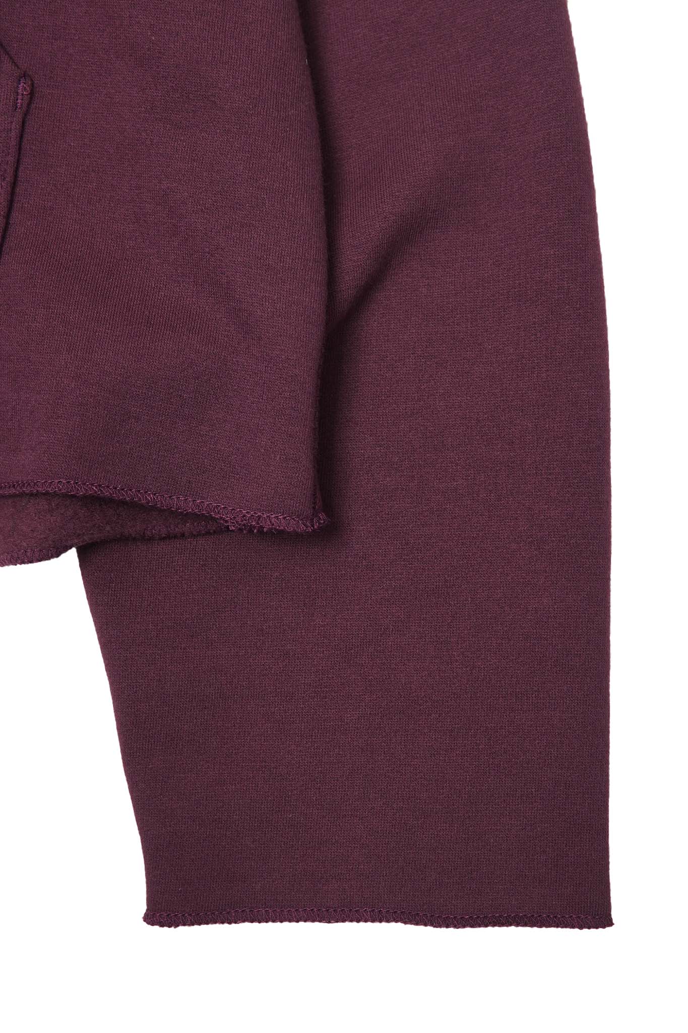 CUTOFF HOODIE IN WINE