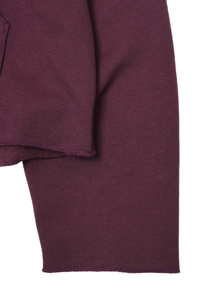 CUTOFF HOODIE IN WINE