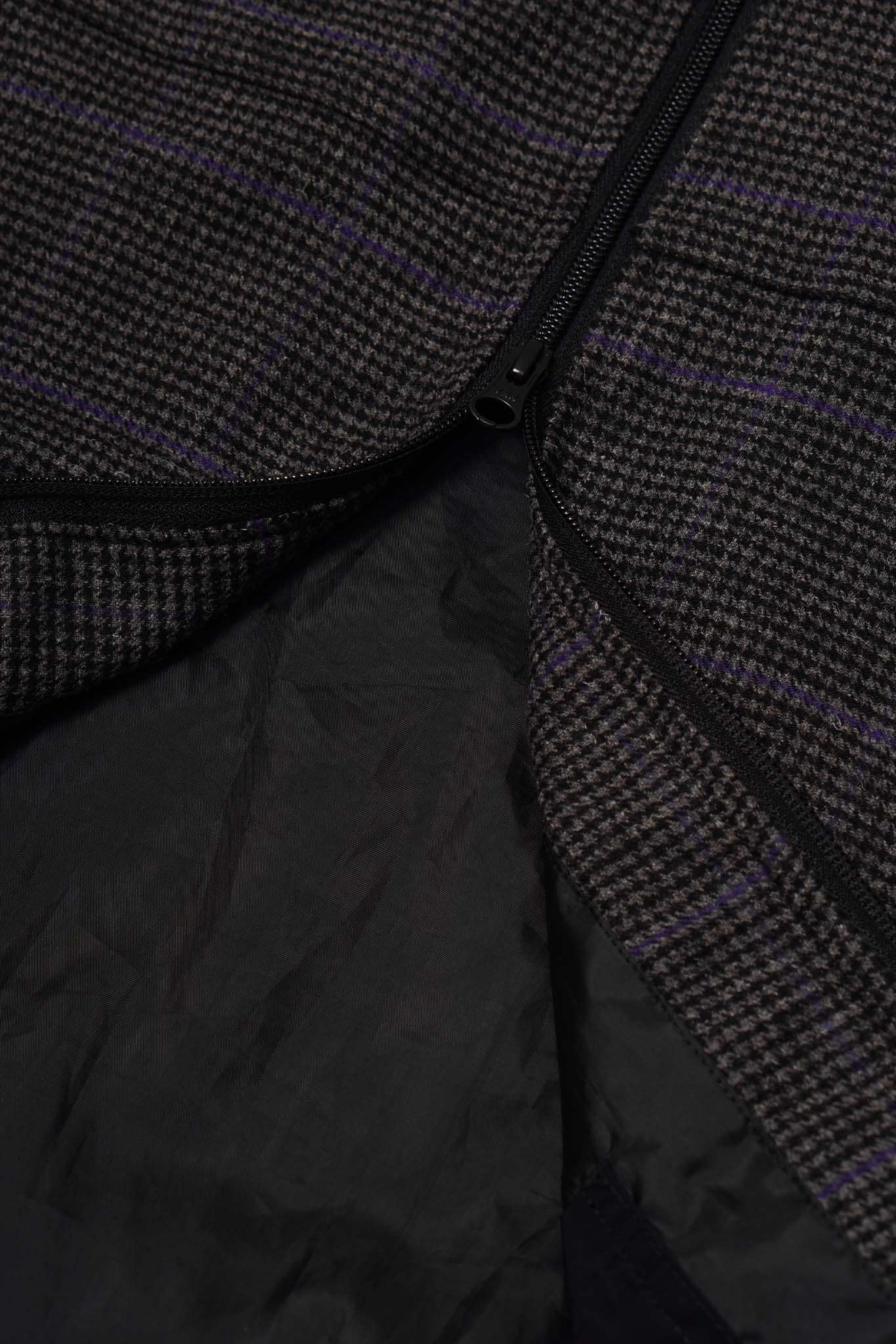 LAKESIDE VEST IN PIGEON PLAID