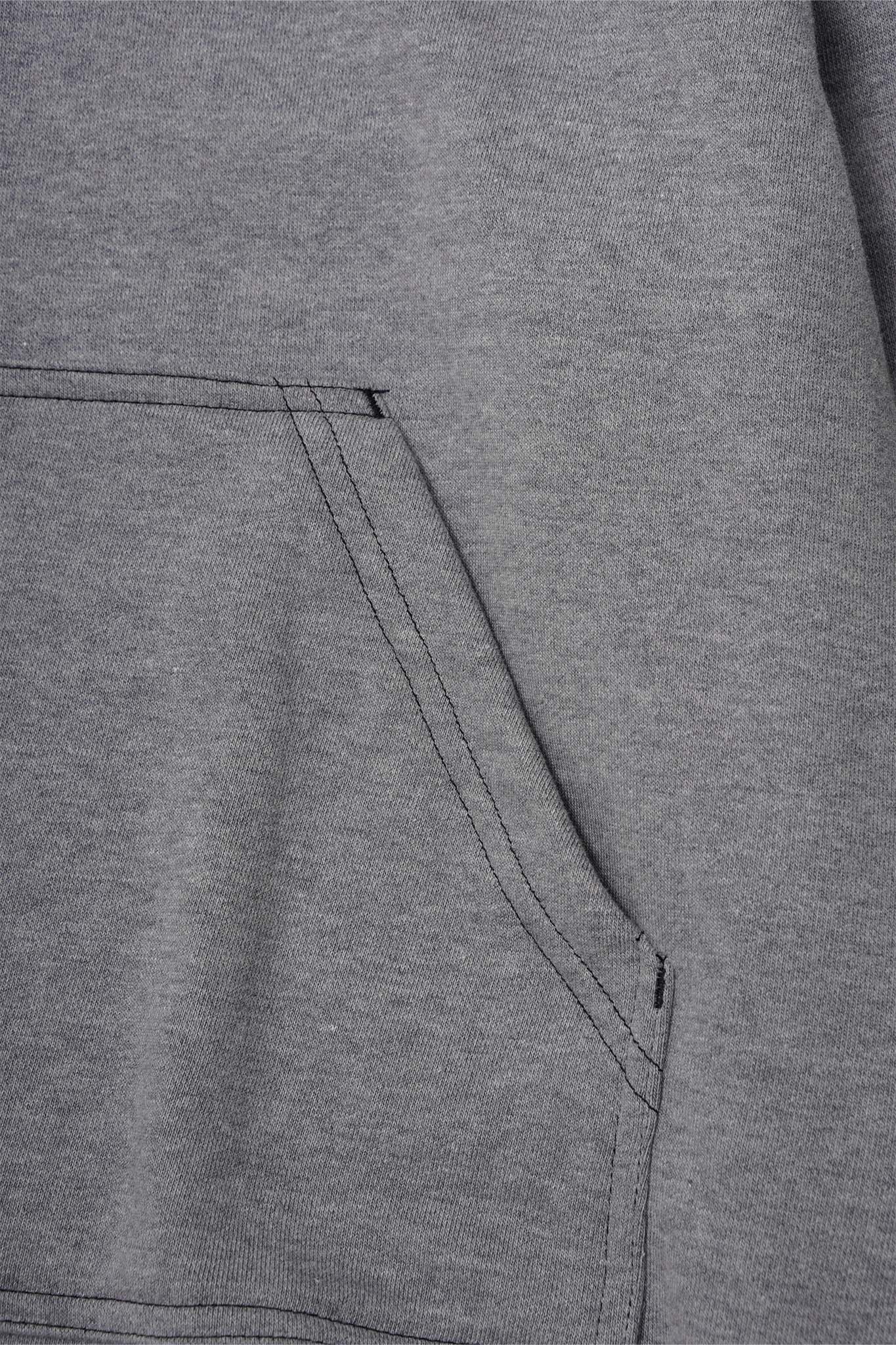 CUTOFF HOODIE IN HEATHER GREY