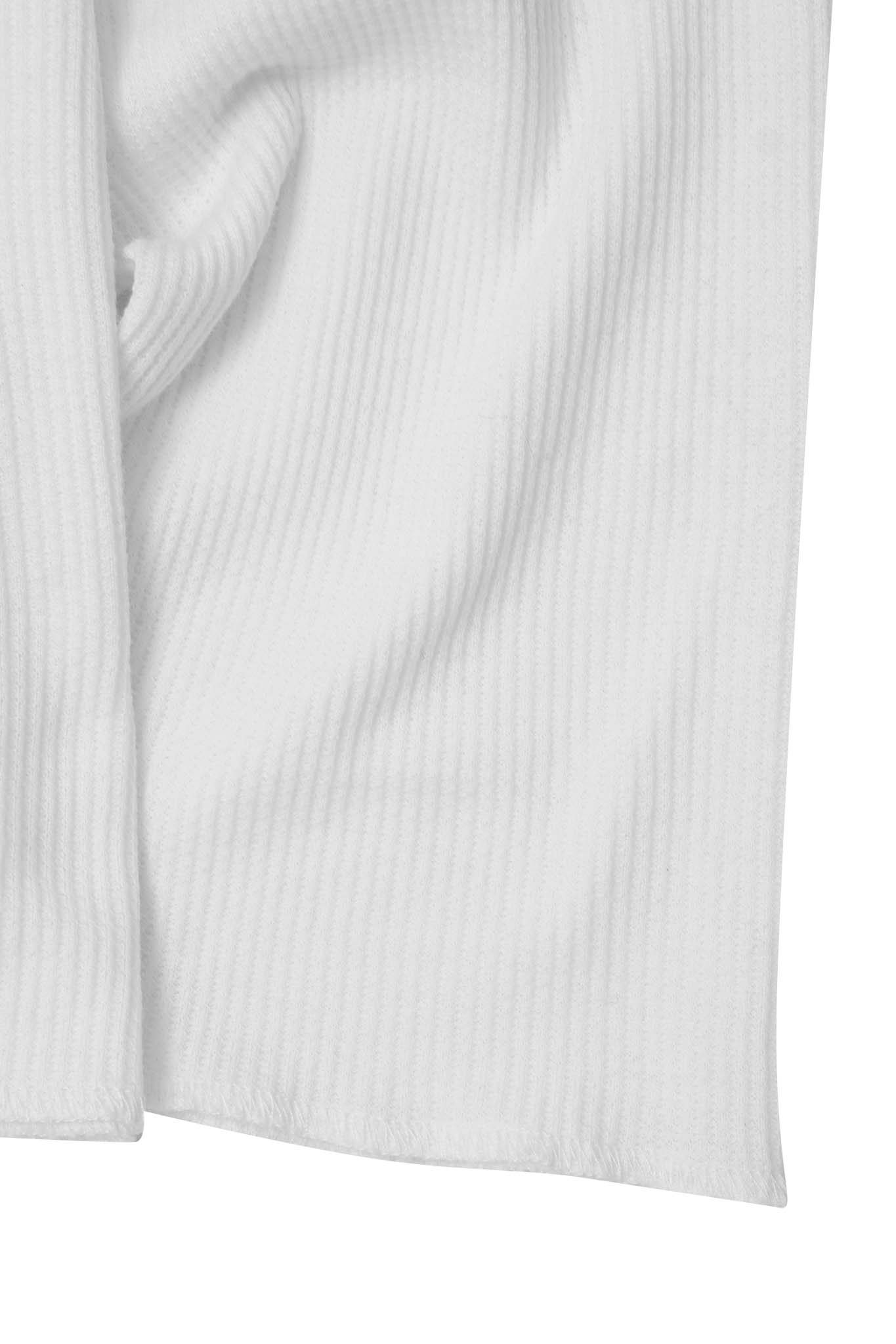 MILITIA LONGSLEEVE WAFFLE TEE V3 IN WHITE