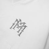 "THORN M'$" HOODIE IN WHITE
