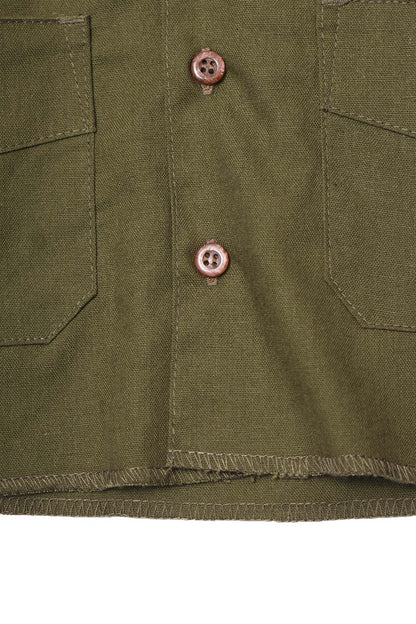 LITTLE HUMAN™ 4 POCKET CUBAN SHIRT IN OLIVE