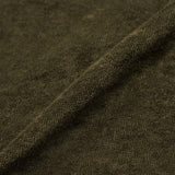 OLIVE TOWEL TERRY RAW FINISH LOUNGE PANTS