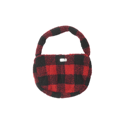 CLOUD BAG IN CARMINE PLAID