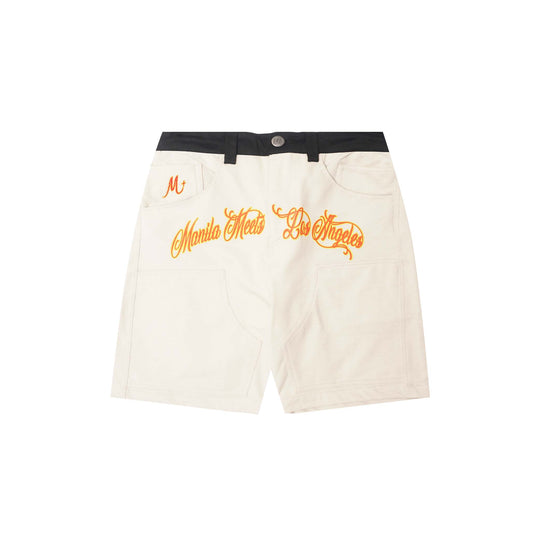 "BURNING STALLION" DOUBLE KNEE PHAT SHORT IN OAT
