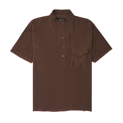 MANDARIN SHIRT IN WOOD