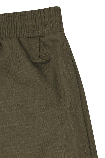 LINEN LOUNGE PANTS V2 IN OLIVE