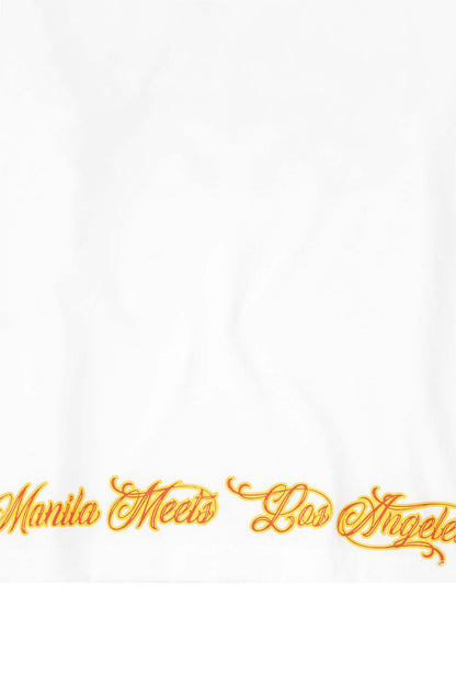 “BURNING STALLION” TEE IN WHITE